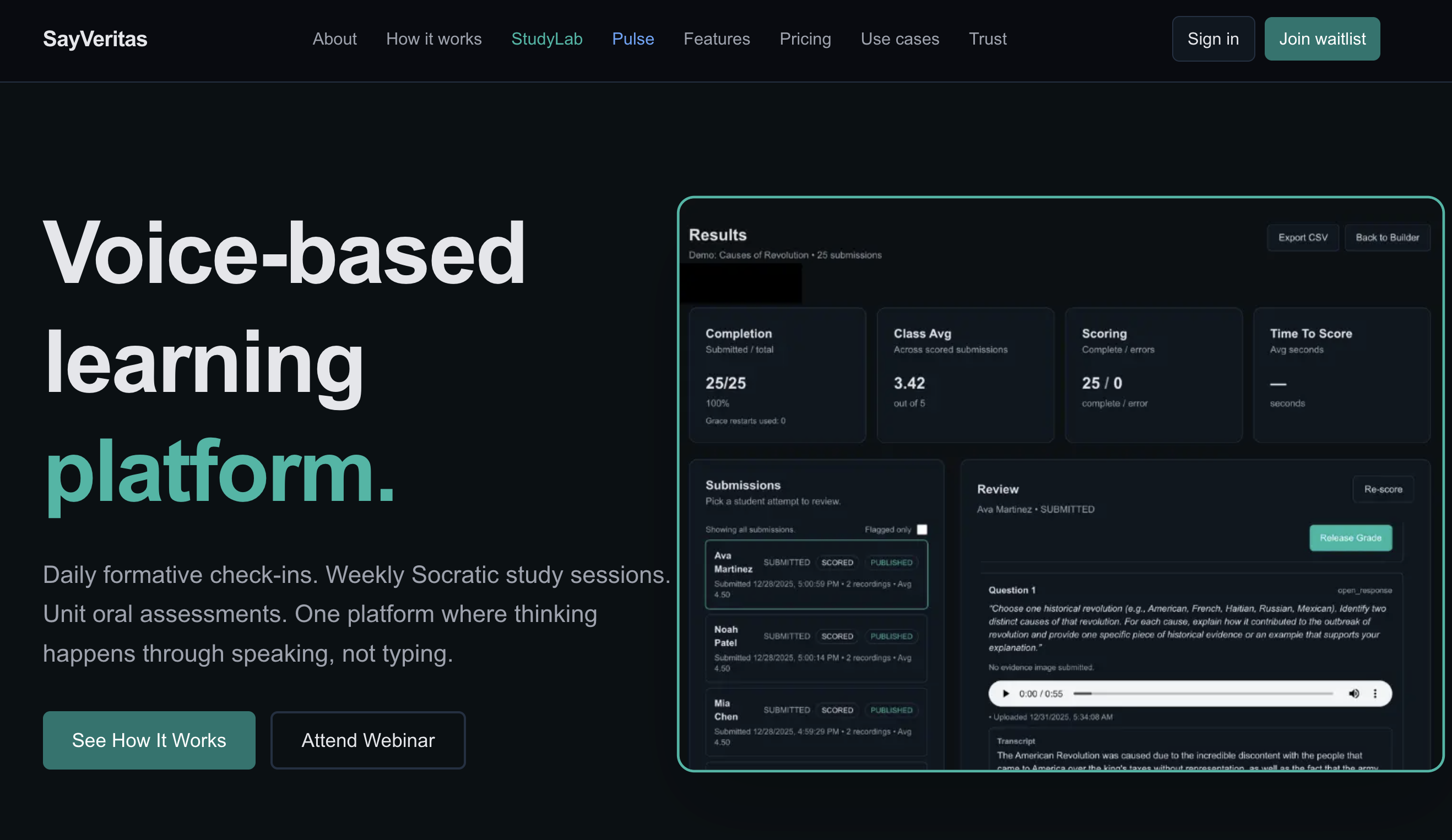 SayVeritas Platform